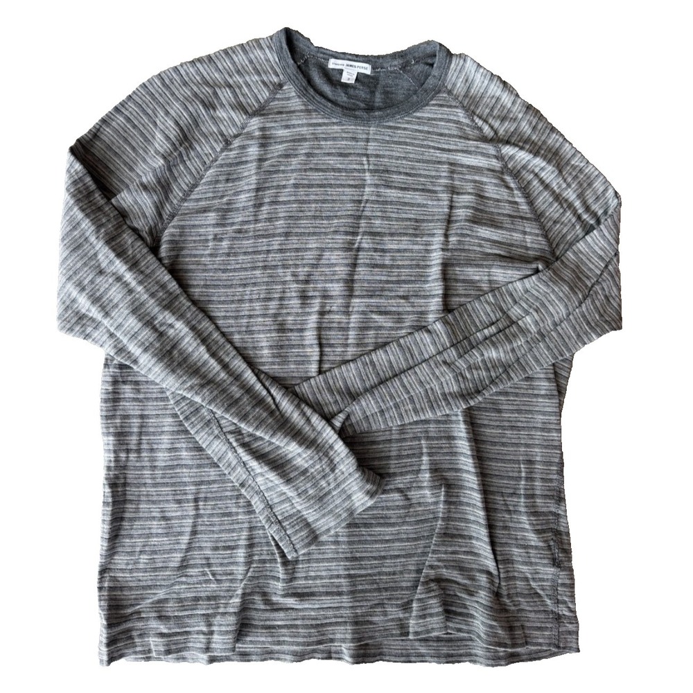 James Perse Men's 100% Cotton Long-Sleeve Lounge Shirt Soft Size 2 (M)